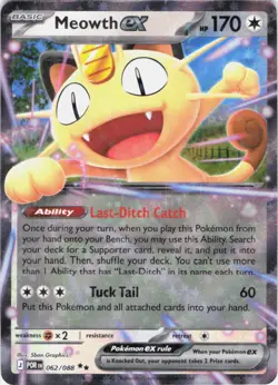Meowth ex Perfect Order 062/088 Holo Pokemon TCG NM - Image 1
