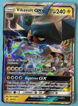 Vikavolt GX 45/145 - Pokemon TCG Sun & Moon: Guardians Rising - Ultra Rare LP - Image 1