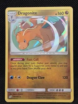 Dragonite 119/181 Holo Rare Team Up 2019 Pokemon Holo LP - Image 1