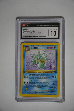 Seadra 1st Ed. Pokemon Fossil CGC 10 Gem Mint 1999 - Image 1