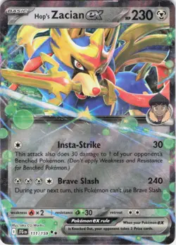 Hop's Zacian ex Journey Together 111/159 Holo Pokemon TCG NM - Image 1