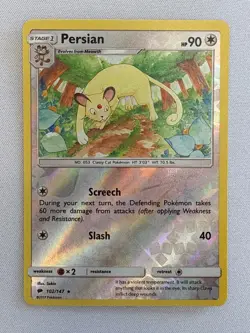 PERSIAN 102/147 RARE BURNING SHADOWS POKEMON REVERSE HOLO NM - Image 1