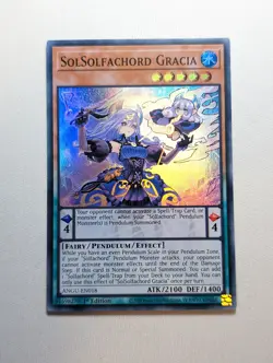 Yugioh - SolSolfachord Gracia - ANGU-EN018 *Super Rare* 1st Edition VLP - Image 1