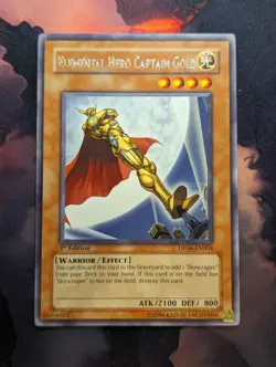 Yugioh Elemental Hero Captain Gold DP06-EN004 1st Edition Rare VLP - Image 1