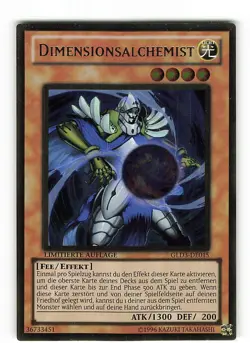 Yugioh DIMENSIONSALCHEMIST , gld3-de015 Gold Rare deutsch Exc Limitierte Auflage - Image 1