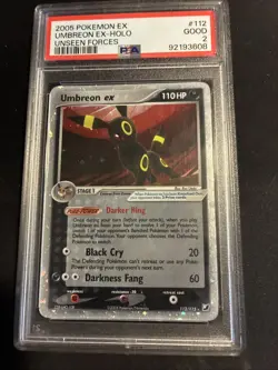 Pokemon TCG Umbreon EX Holo Ultra Rare Card Unseen Forces 112/115 PSA 2 - Image 1