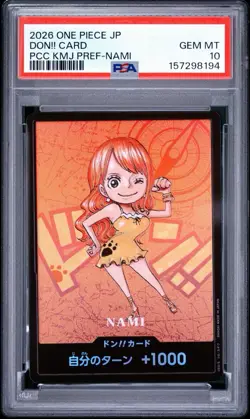 2026 ONE PIECE JAPANESE PREMIUM KUMAMOTO PREFECTURE NAMI DON!! CARD PSA 10 - Image 1