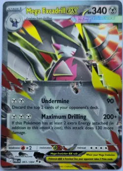 Pokemon TCG Pitch Black 065/084 Mega Excadrill Ex Double Rare Mint Pack Fresh - Image 1