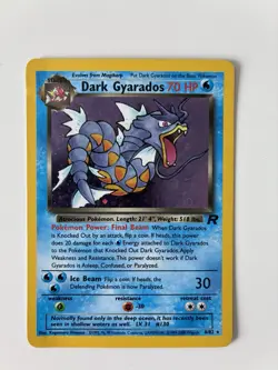 Pokemon TCG Dark Gyarados Holo Card 8/82 Team Rocket Unlimited NM - Image 1