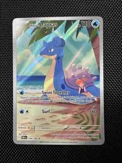 Pokemon Destined Rivals: Misty's Lapras Illustration Card 194/182 Rare IR - Image 1