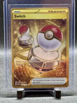 Switch 206/165 Gold 151 Item Trainer Pokemon Card NM - Image 1