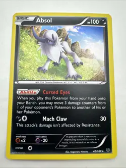 Absol 40/108 Guardians Rising XY Holo Rare Pokemon Trading Card - Image 1