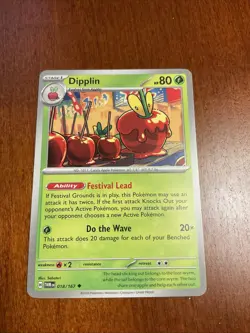 Dipplin 018/167 Twilight Masquerade Regular Pokemon TCG Card - Image 1