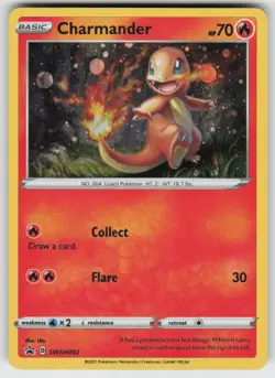 Charmander SWSH092 Cosmo Holo Promo Sword & Shield Promo Pokemon Near Mint - Image 1