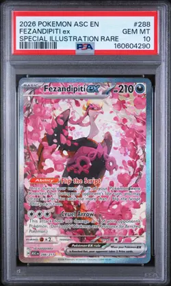 Pokemon Fezandipiti EX Ascended Heroes 288 Special Illustration Rare PSA 10 - Image 1