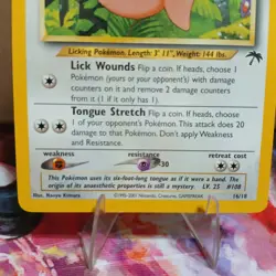Pokemon TCG Lickitung Card 16/18 Southern Islands NM - Image 3