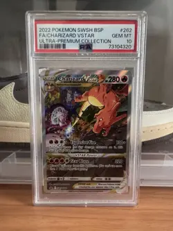 PSA 10 2022 Pokemon TCG Charizard VSTAR SWSH262 UPC Promo Full Art Holo EN - Image 1