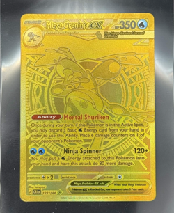Mega Greninja ex 122/086 Gold Hyper Rare Chaos Rising Pokemon TCG 2026 NM - Image 1