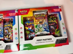 2 x Pokemon TCG First Partner Illustration Collection Series 1 - 3 Packs Promo - Image 3
