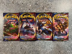 Pokemon TCG 4x (=1 Artset) Sword & Shield Booster Pack Genuine Factory Sealed - Image 1