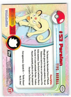 Persian #53 topps Common LP Pokemon TCG - Image 2