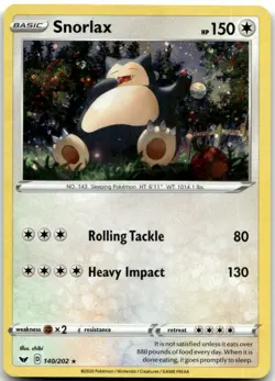 Snorlax (Cosmos Holo) 140/202 Promo Blister Exclusives Pokemon Near Mint - Image 1
