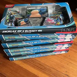 5X NEW Pokemon Snorlax Ex & Blissey Ex Special Collection Box - Image 2
