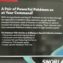 Pokemon Snorlax ex & Blissey ex Special Collection Box Promo Booster Exclusive - Image 3