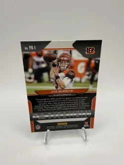 2020 Panini Chronicles JOE BURROW Prizm Black Base RC #PB-1 Rookie Bengals 🔥 - Image 2
