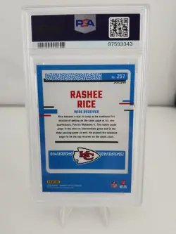 2023 Panini Donruss Optic - Rated Rookie Rashee Rice Red Hyper Prizm (RC) PSA 10 - Image 3