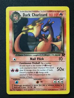 Dark Charizard 21/82 Team Rocket Non Holo Rare WOTC English Pokemon Card - Image 1