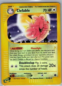 Clefable 41/165 Reverse Holo - Expedition - Pokemon Card - LP - Image 1
