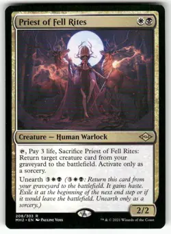 Priest of Fell Rites MH2 #208 LP MTG - Image 1