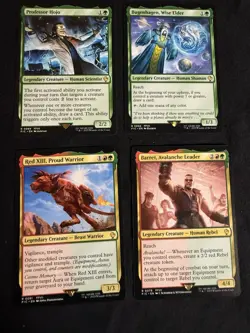 MTG Final Fantasy VII Green Rare 4 Card Lot Barret Red XIII Hojo Bugenhagen - Image 1
