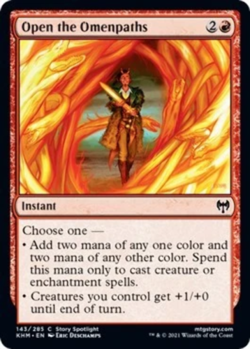FOIL Open the Omenpaths [Kaldheim] Common MTG - Image 1