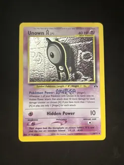 Unown [A] 14/75 Neo Discovery Holo Pokemon TCG - MP - Image 1