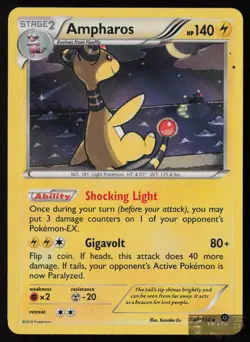 Ampharos 40/114 Holo R Steam Siege Pokemon NM/M - Image 1