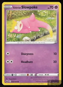 Galarian Slowpoke 054/198 C Chilling Reign Pokemon NM/M - Image 1