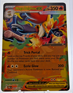 Mega Delphox ex 008/084 Pitch Black English Unreleased Pokemon Card NM/M GC0466 - Image 1
