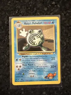 Pokemon TCG Misty’s Poliwhirl 53/132 Gym Heroes WOTC Vintage Card - Image 1