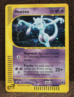 2002 Pokemon Expedition Mewtwo Holo 20/165 Lightly Played/Mint - Image 1