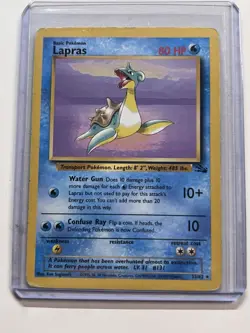 Pokemon TCG 1999 Fossil Unlimited Non Holo Rare Lapras (25/62) -NM/LP - Image 1