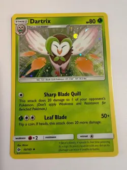 DARTRIX 10/149 UNCOMMON SM BASE SET POKEMON NM - Image 1