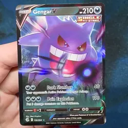 Gengar V 156/264 Holo V Rare Fusion Strike Pokemon TCG - Image 1