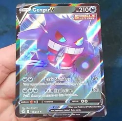 Gengar V 156/264 Holo V Rare Fusion Strike Pokemon TCG - Image 3