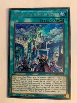 YUGIOH ARTMAGE ACADEMIC ARCANE ARTS ACROPOLIS SECRET RARE DUAD-EN054- In Hand - Image 1