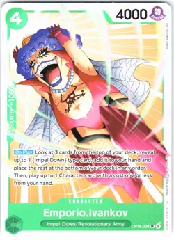 EMPORIO.IVANKOV (026) - OP16-026 - FOIL SR - ONE PIECE - THE TIME OF BATTLE - NM - Image 1