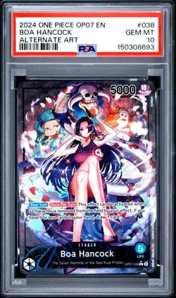 2024 ONE PIECE OP07 BOA HANCOCK ALT ART #038 LEADER PSA 10 GEM MINT - Image 1