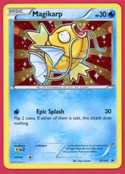 Pokemon TCG Magikarp XY143 Holo Black Star Promo Card XY LP- - Image 1