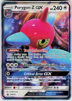 POKEMON PORYGON-Z GX - SM216 HOLO SUN & MOON PROMO HOLO NM/M - Image 1